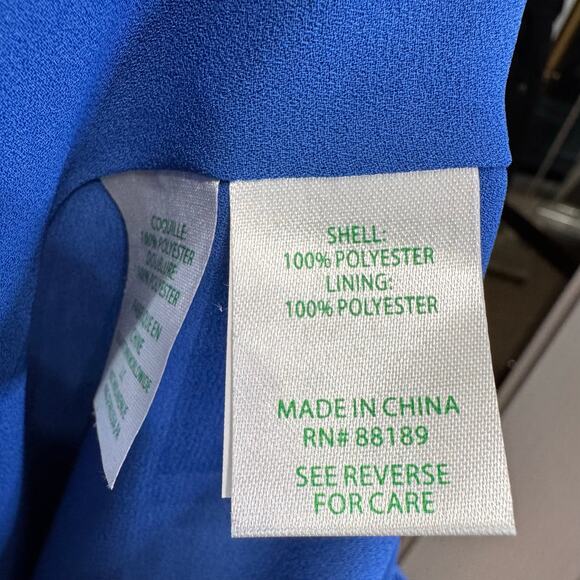 Lilly Pulitzer Alisa Lileeze Wrap Mini Dress Borealis Blue Vacation Women's 14 - Picture 12 of 12